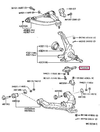 Toyota 43340-29116 Ball joint 4334029116