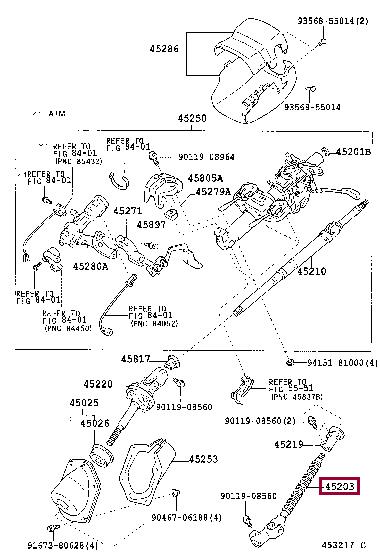 4520335310 Toyota Steering shaft