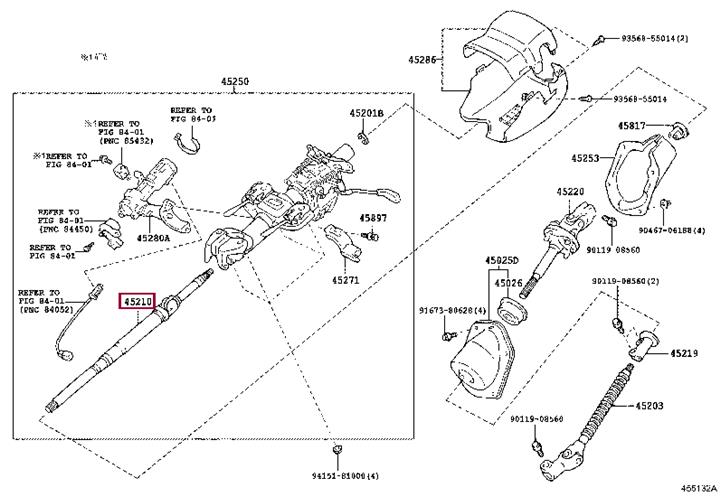 4521035240 Toyota Steering shaft
