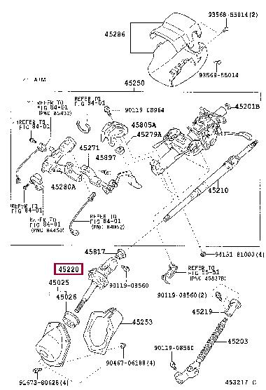 Toyota 45220-60140 Steering shaft 4522060140