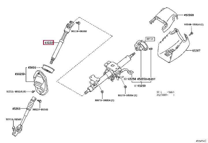 4522060280 Toyota Steering shaft