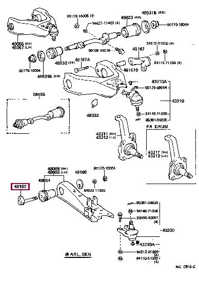 Toyota 48190-26020 Bolt 4819026020 4819026020 Toyota Bolt