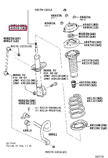 Toyota 48520-09G41 Shock absorber assy 4852009G41