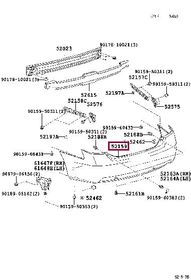 5215933918 Toyota Bumper rear
