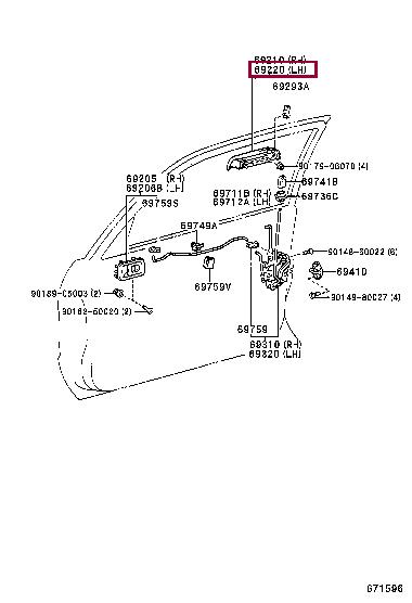 6922016120 Toyota Handle-assist