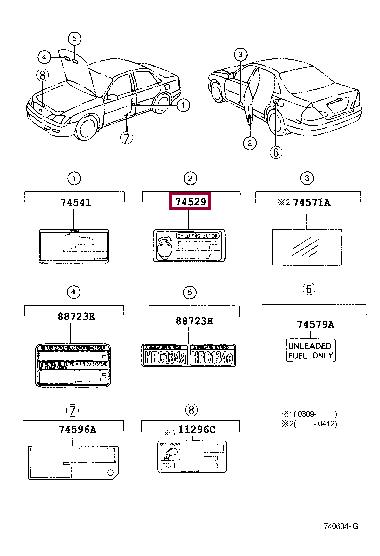 Toyota 69339-AA020 Auto part 69339AA020 69339AA020 Toyota Auto part