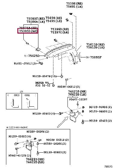 7539735010 Toyota Clip