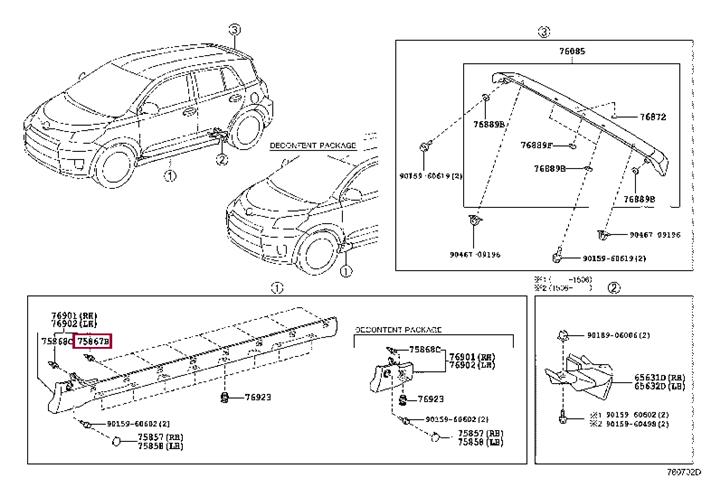 Buy Toyota 75867-33030 at a low price in United Arab Emirates!