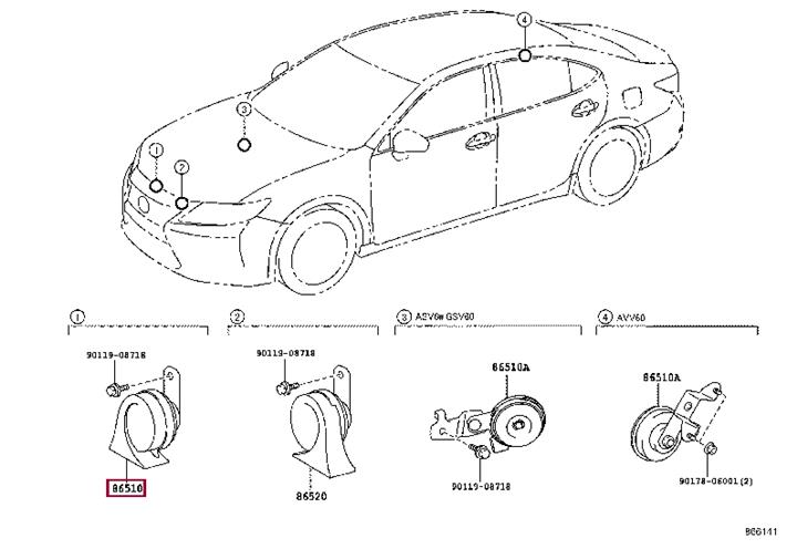 8651048050 Toyota Sound signal