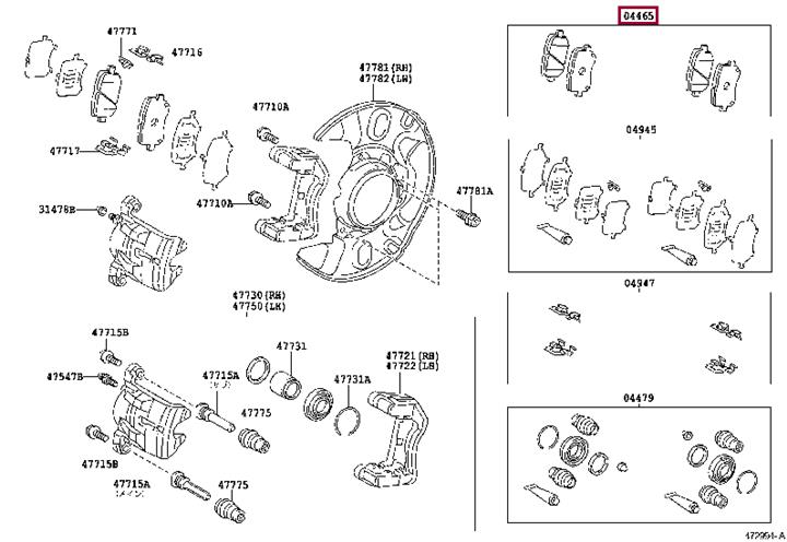 Toyota 04465-02070 Brake Pad Set, disc brake 0446502070