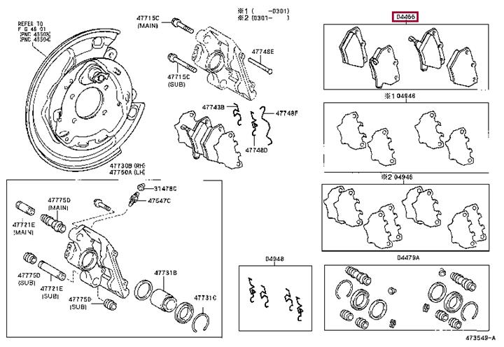 Toyota 04466-52020 Brake Pad Set, disc brake 0446652020