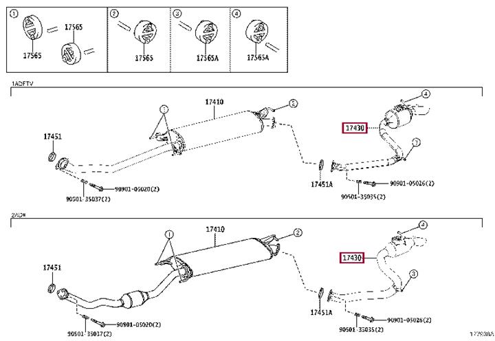 1743037510 Toyota Exhaust pipe