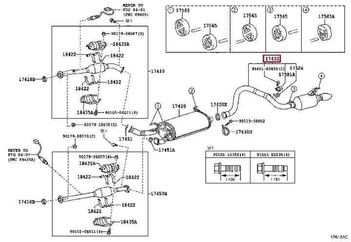 1743038600 Toyota Muffler assy
