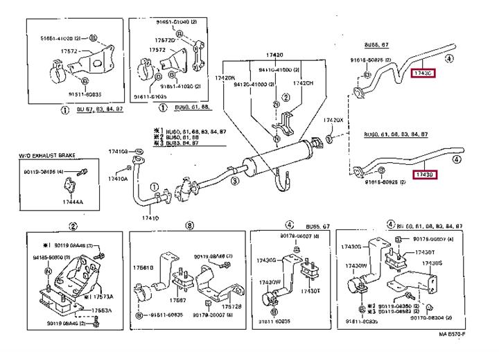 1743058430 Toyota Exhaust pipe