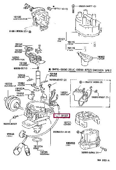 O-ring Toyota 19127-15120