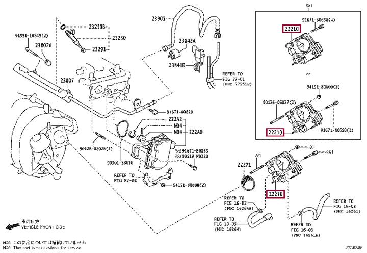 2203037050 Toyota Throttle damper