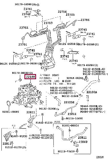 Toyota 22100-1C070 Fuel pump 221001C070