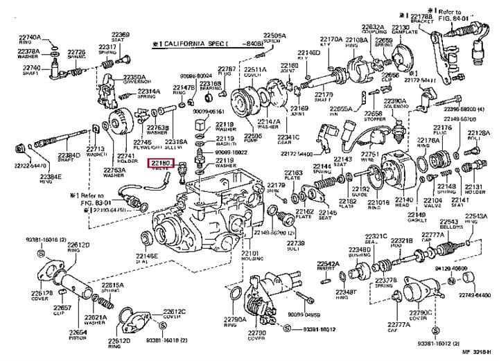 2218058200 Toyota Valve