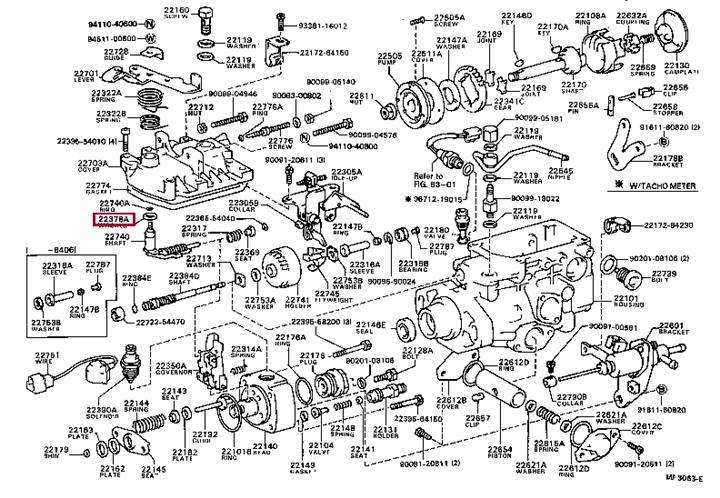 2237864010 Toyota Differential washer support
