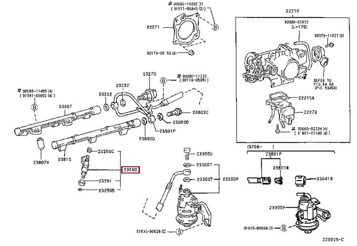 2320920020 Toyota Injector fuel