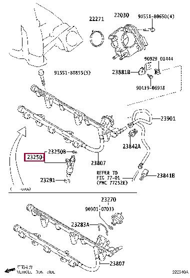 2320931050 Toyota Injector fuel