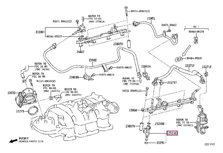 2320939165 Toyota Injector fuel
