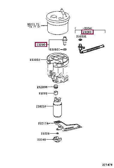 2328020060 Toyota Fuel pulsation damper