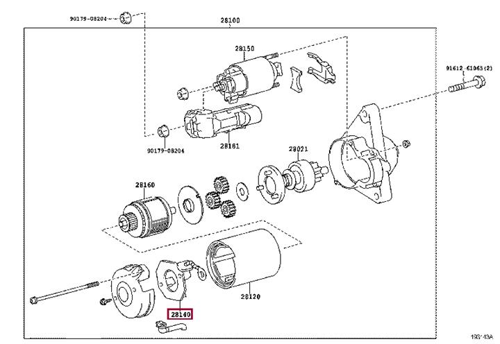 Toyota 28140-37050 HOLDER ASSY STARTER 2814037050 2814037050 Toyota HOLDER ASSY STARTER