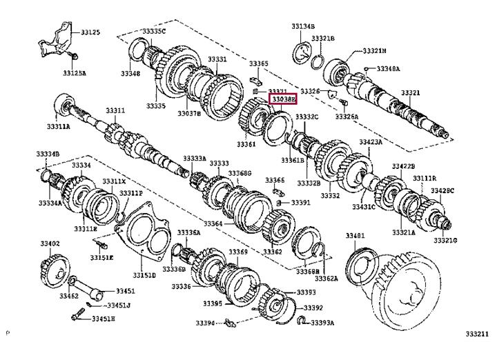 3303812020 Toyota Ring synchronizer
