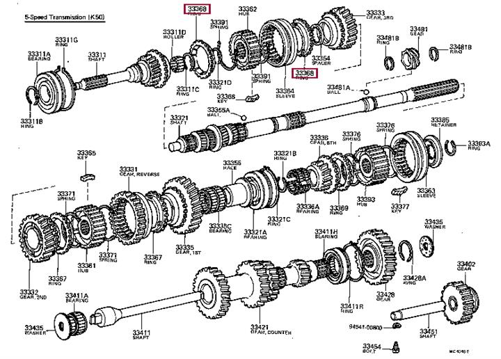 3336714010 Toyota Ring synchronizer