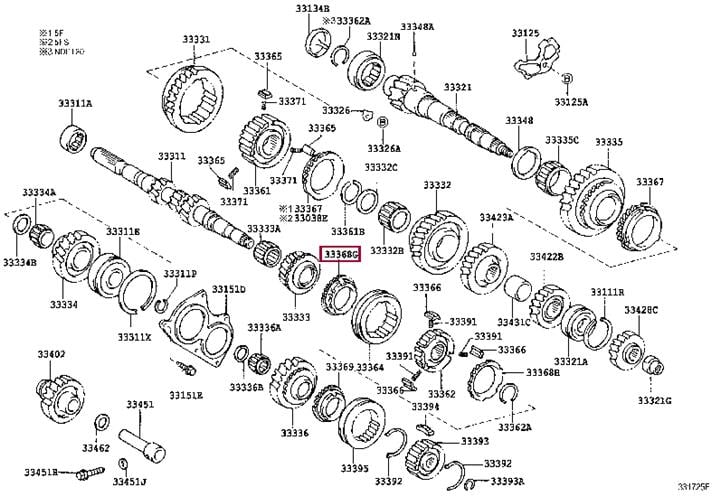 3336812210 Toyota Ring synchronizer