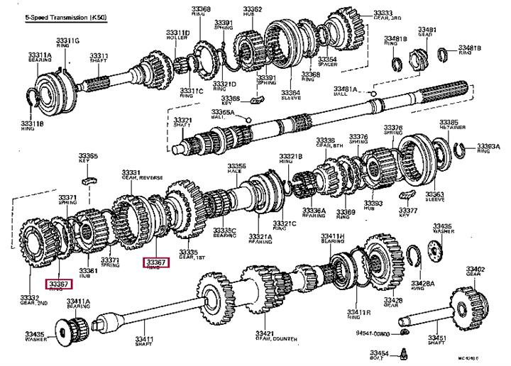 3336820012 Toyota Ring synchronizer