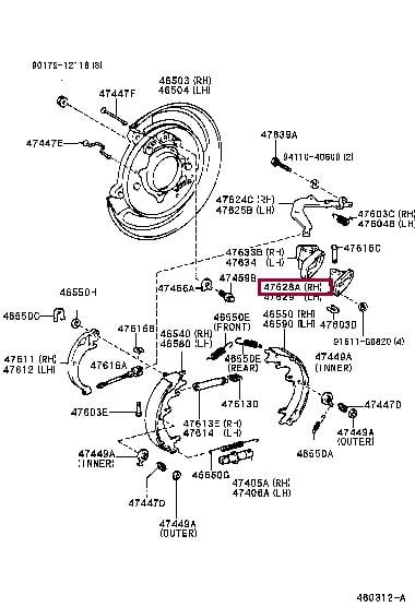 4762860010 Toyota Holder, dryer