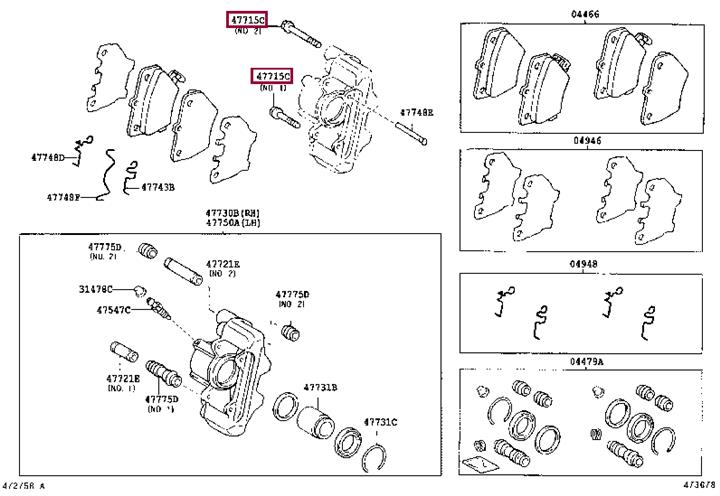 Toyota 47715-32030 Auto part 4771532030