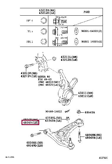 Toyota 48069-59065 Control Arm-/Trailing Arm Bush 4806959065
