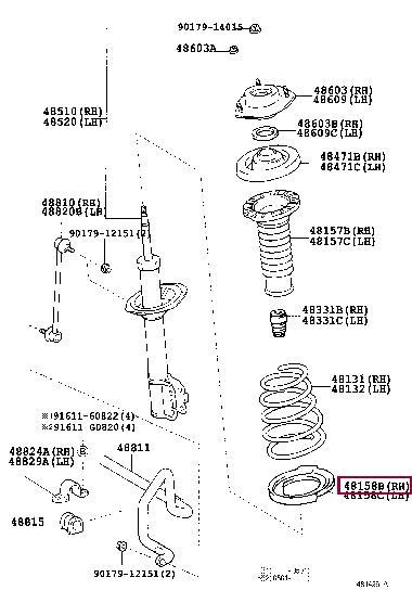 Toyota 48158-33031 Front spring spacer 4815833031