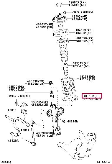 Toyota 48158-47010 Suspension spring front 4815847010