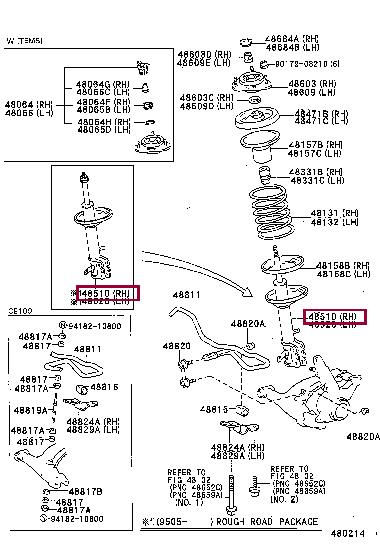 Toyota 48510-80235 Shock absorber assy 4851080235