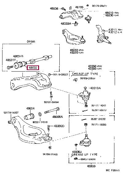 Rubber bushes Toyota Crown: 4863230070 Toyota Control arm bushing