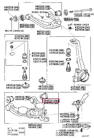 Toyota 48655-34010 BUSH LWR ARM NO.2 4865534010 4865534010 Toyota BUSH LWR ARM NO.2