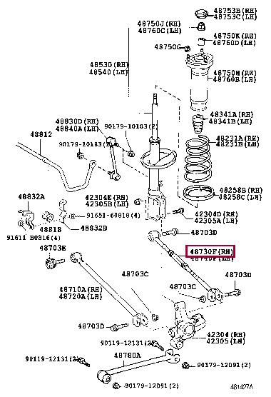 Toyota 48730-AA030 Track Control Arm 48730AA030