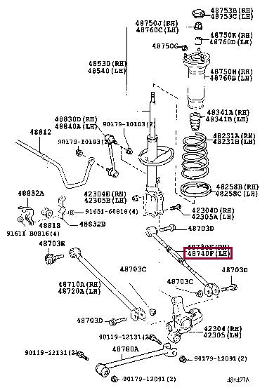 Toyota 48740-AA030 Track Control Arm 48740AA030