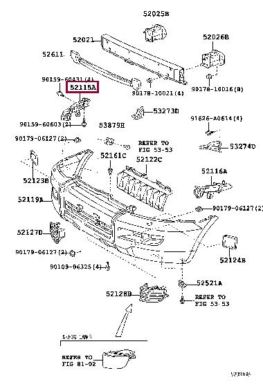 5211560071 Toyota Bracket bumper