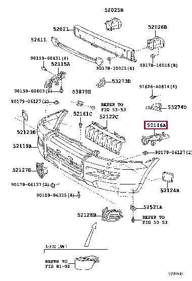 5211660131 Toyota Bracket bumper