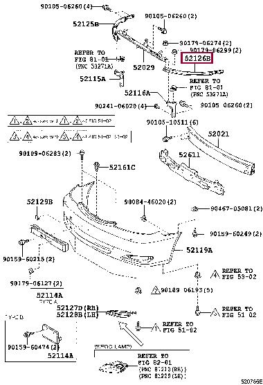 5212633050 Toyota Bracket bumper