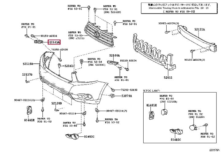 5214548020 Toyota Bracket bumper