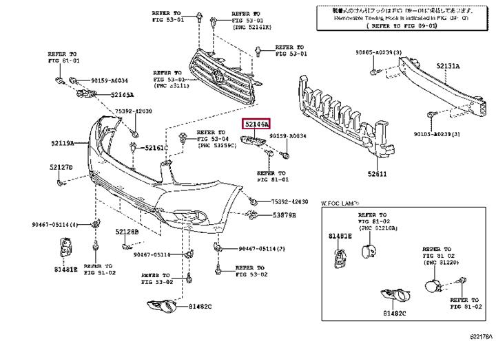 5214648030 Toyota Bracket bumper