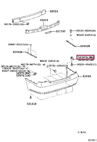 5219733020 Toyota Bracket bumper