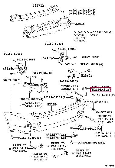 5219853010 Toyota Bumper mount