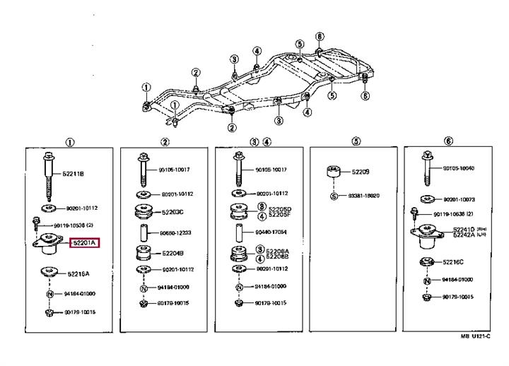Toyota 52201-60021 Auto part 5220160021 5220160021 Toyota Auto part
